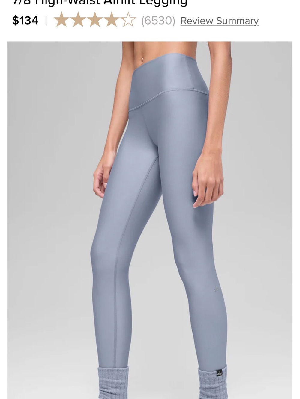 ALO Yoga High-Rise 7/8 Leggings in Slate Blue